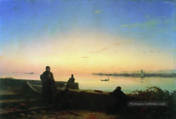 romantique romantisme Tableau Peinture - Mhitarists sur l’île de St Lazare 1843 Romantique Ivan Aivazovsky russe